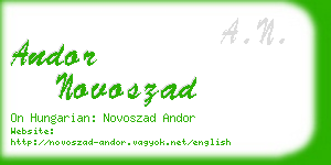 andor novoszad business card